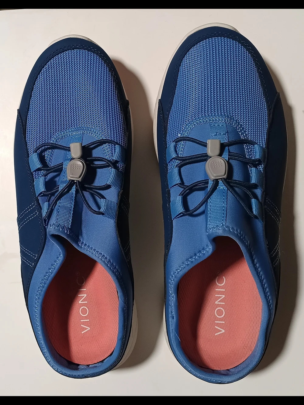 New Vionic Slip-On Athletic Sneakers in Blue with Coral Insoles Size 9